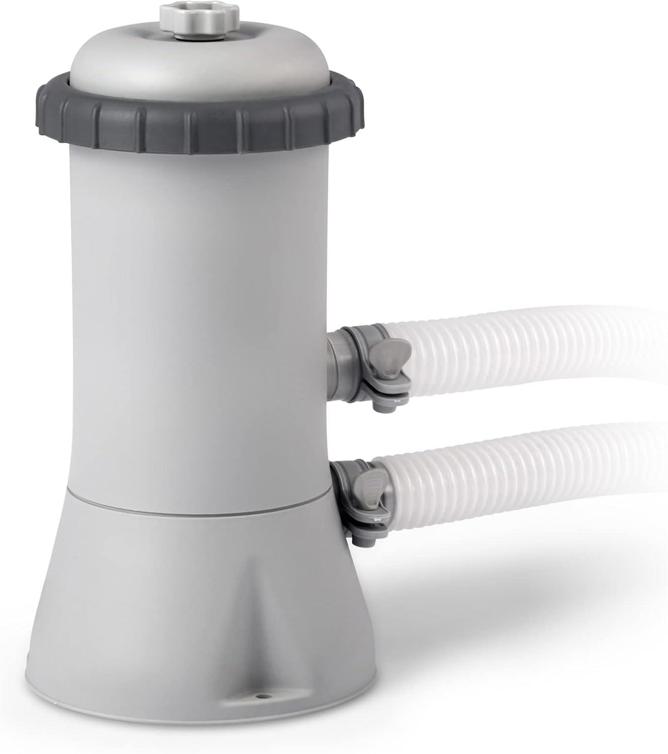 imageINTEX 28279EH Rectangular Frame Above Ground Swimming Pool Set 14ft x 33in Includes 530 GPH Cartridge Filter Pump SuperTough Puncture Resistant Rust Resistant 1883 Gallon Capacity