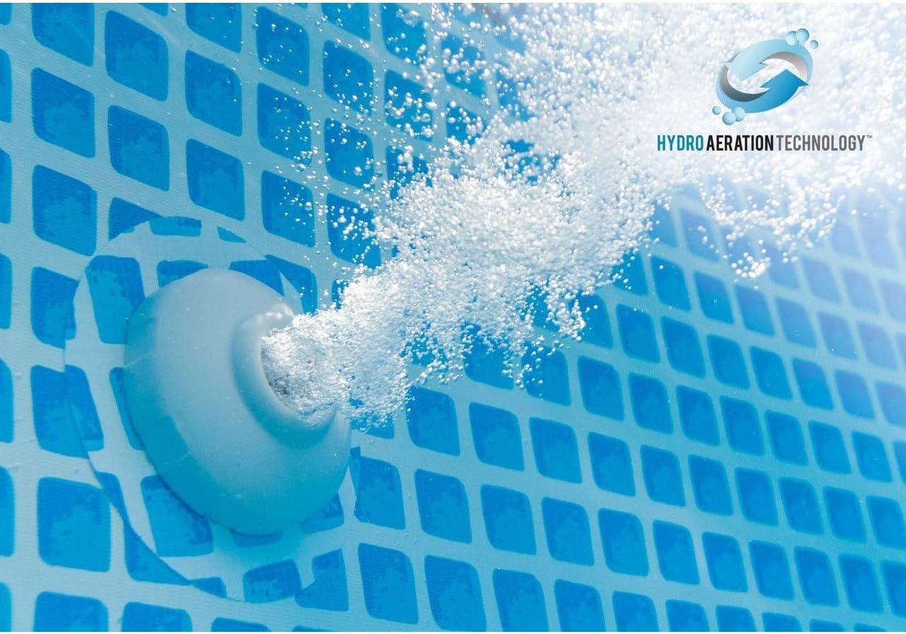 imageIntex 15ft x 48in Easy Set Outdoor Above Ground Swimming Pool Kit with Ladder Cover 1000 GPH GFCI Filter Pump and 6 Replacement Filter Cartridges
