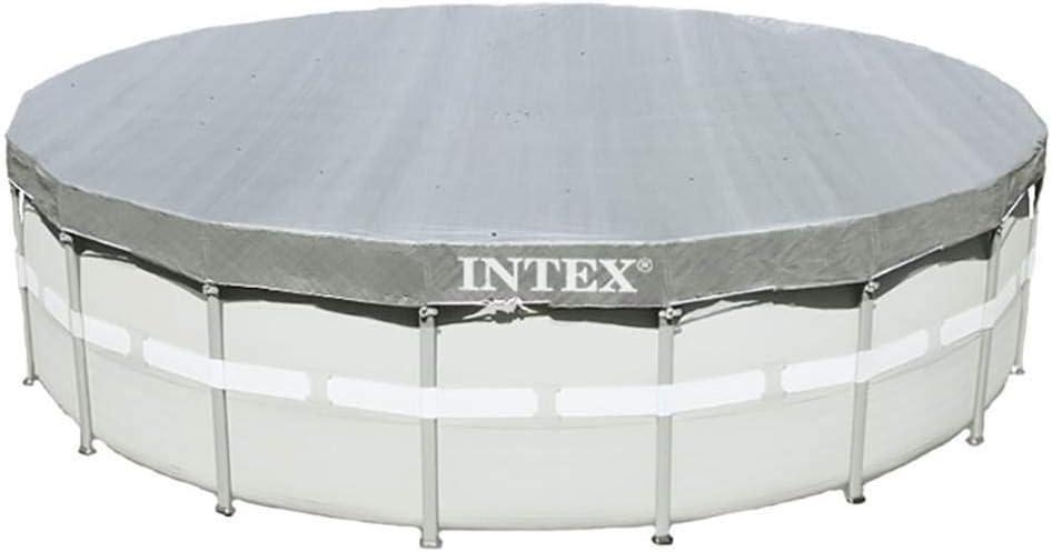 imageIntex 18 Round Easy Set Vinyl Solar Cover Bundled with 18 Deluxe Debris Pool Cover Above Ground Swimming Pools Pool Cover Accessory Only