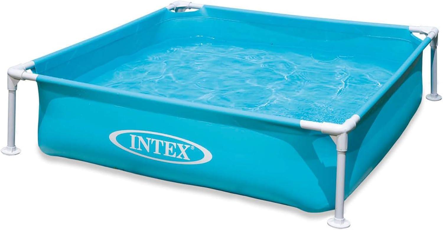 imageIntex 2 Pack 4ft x 12in Mini Frame Kiddie Beginner Swimming Pool Ages 3 and Up Blue