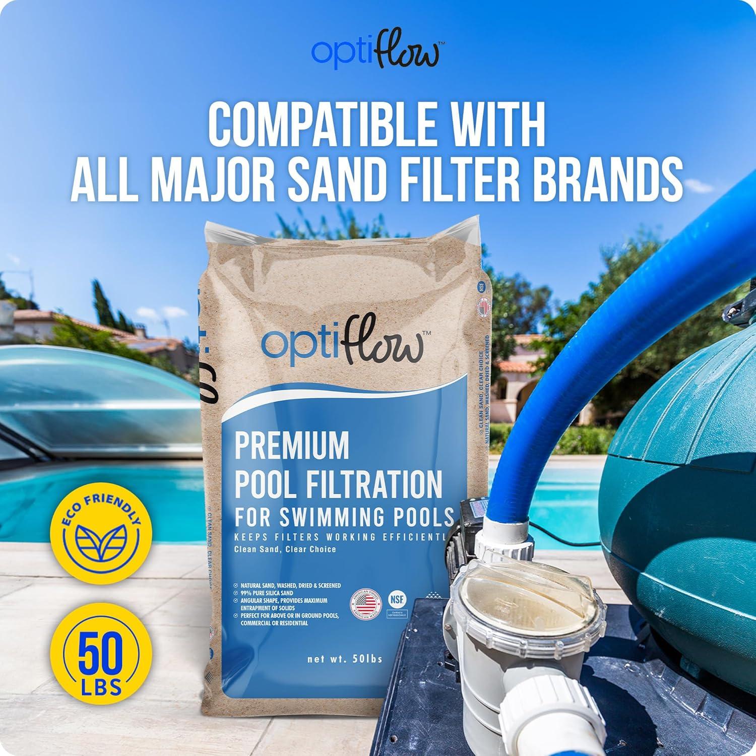 imageIntex 26355EH Ultra XTR 18ft x 9ft x 52in Above Ground Swimming Pool Set with Sand Filter Pump and OptiFlow 50lb Premium Filter Sand24 x 12 x 52
