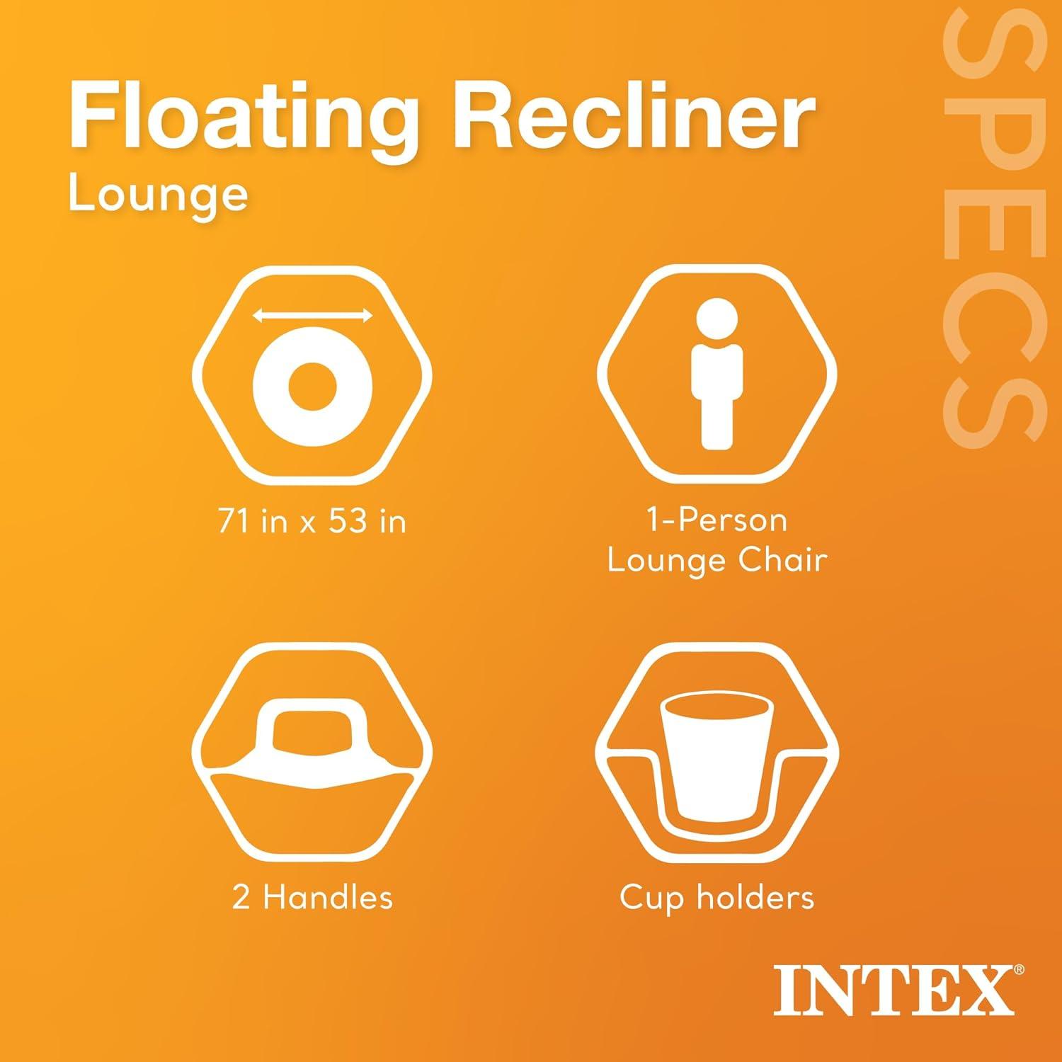 imageIntex 26373EH Ultra XTR 32ft x 16ft x 52in Above Ground Swimming Pool Set with Sand Filter Pump Inflatable Lounge Pool Recliners 2Pack and Inflatable Cooler