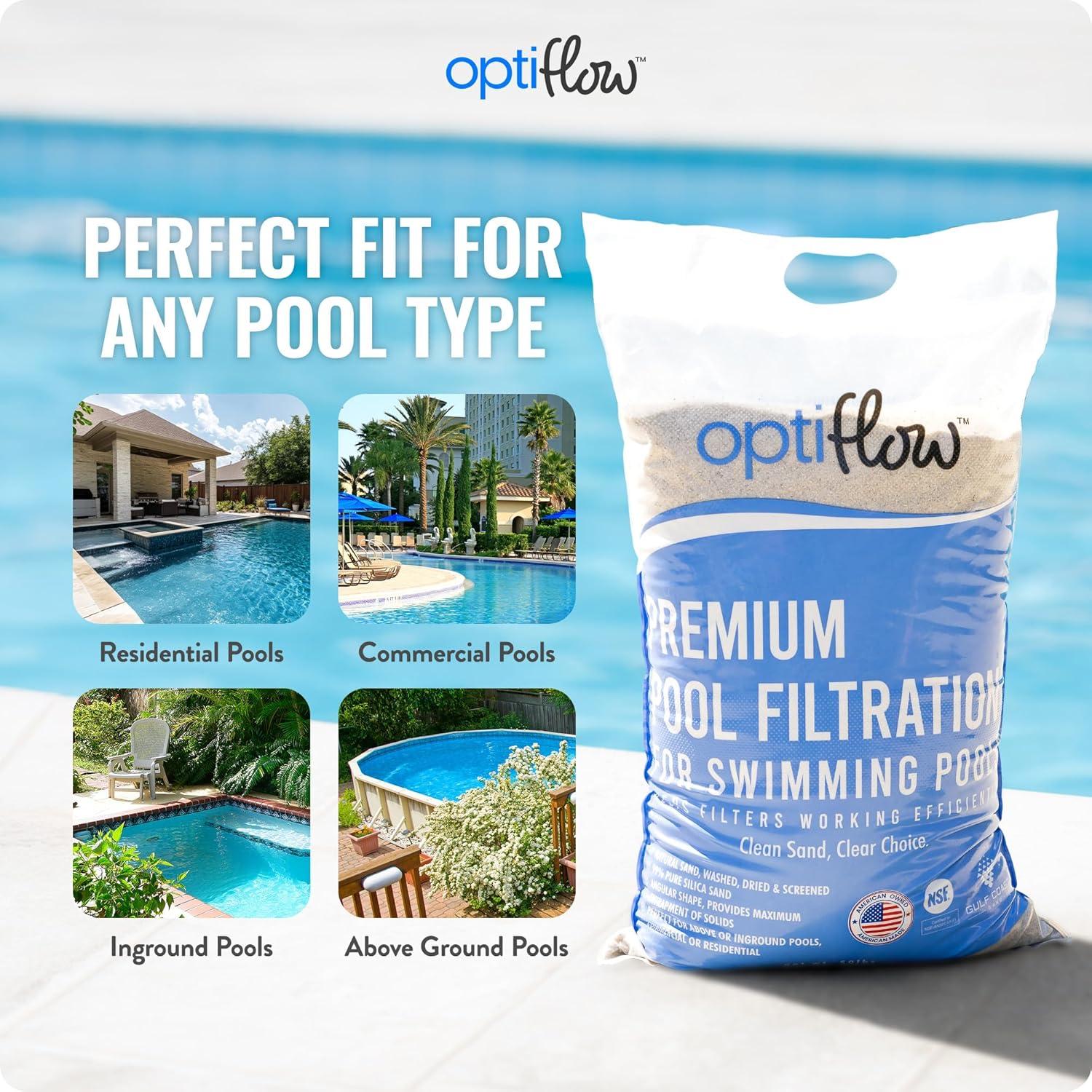 imageIntex 26641EG Krystal Clear Sand Filter Pump for Above Ground Pools Bundled with OptiFlow Premium Pure Silica Filter Sand 50 lb Bag1 500 GPH