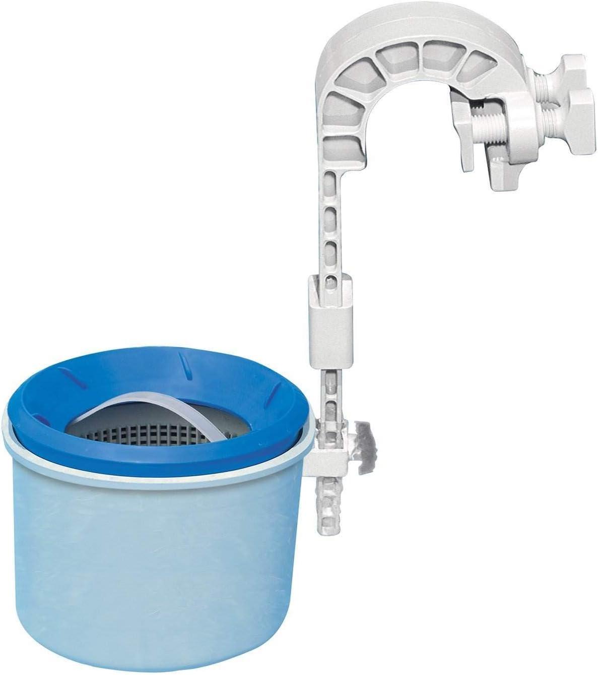 imageIntex Deluxe Wall Mounted Pool Surface Automatic Skimmer with Removable Strainer Basket for 800 GPH Pumps AboveGround Pool Accessory 2 Pack