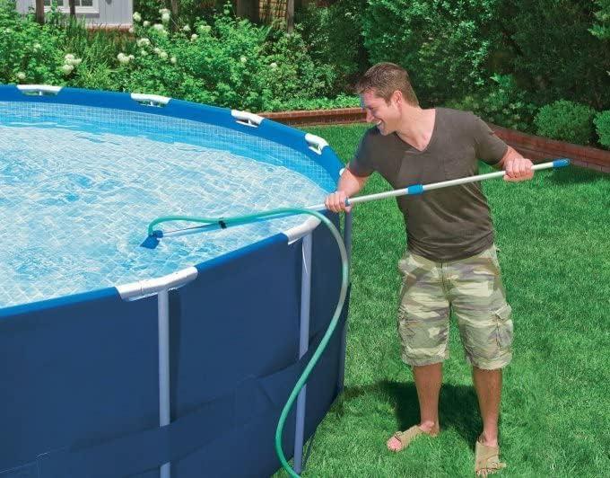 imageIntex Metal Frame Swimming Pool with Filter Pump and Pool Cleaning Kit 2 Pack
