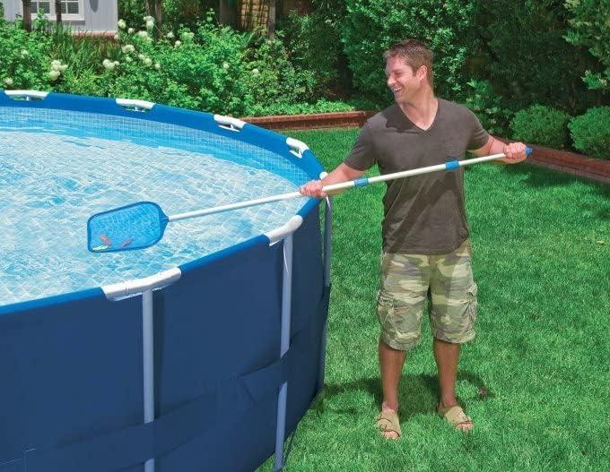 imageIntex Metal Frame Swimming Pool with Filter Pump and Pool Cleaning Kit 2 Pack