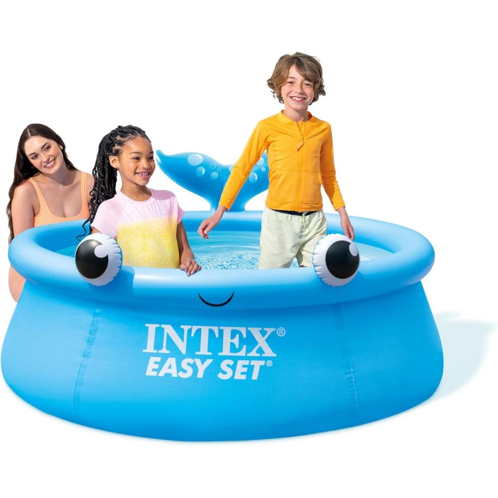 imageINTEX 26102EH Jolly Whale Easy Set Inflatable Swimming Pool 6ft x 20in  PunctureResistant Material  Quick Inflation  232 Gallon Capacity  16in Water Depth