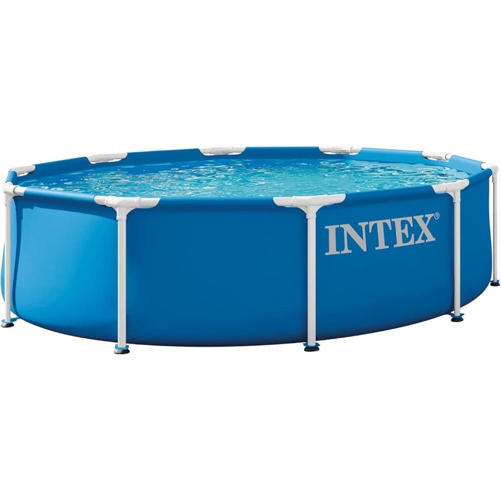 imageINTEX 28200EP 10Ft X 30In Metal Frame Above Ground Swimming Pool Pool Only Pump Not Included