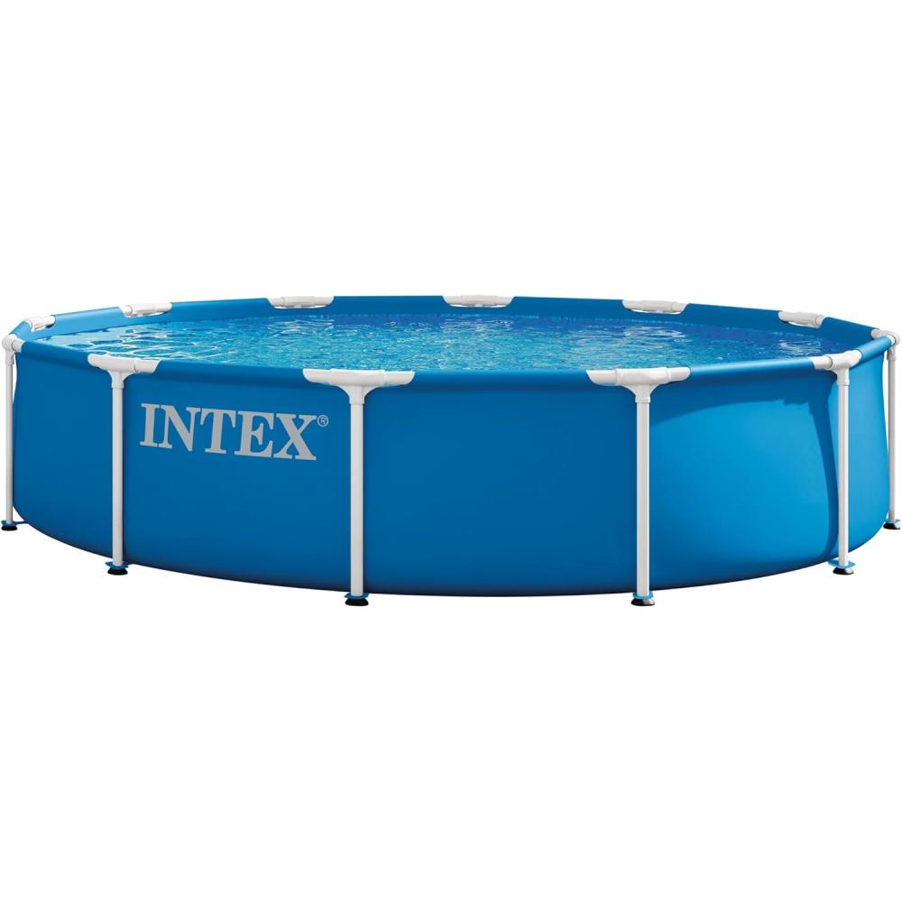 imageINTEX 28210EP 12Ft X 30In Metal Frame Above Ground Swimming Pool Pool Only Pump Not Included