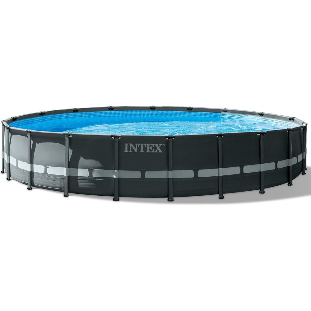 imageINTEX Ultra XTR Deluxe Round Above Ground Swimming Pool Set 24ft x 52in  Includes Krystal Clear Cartridge Filter Pump  Easy to AssembleOriginal Packaging