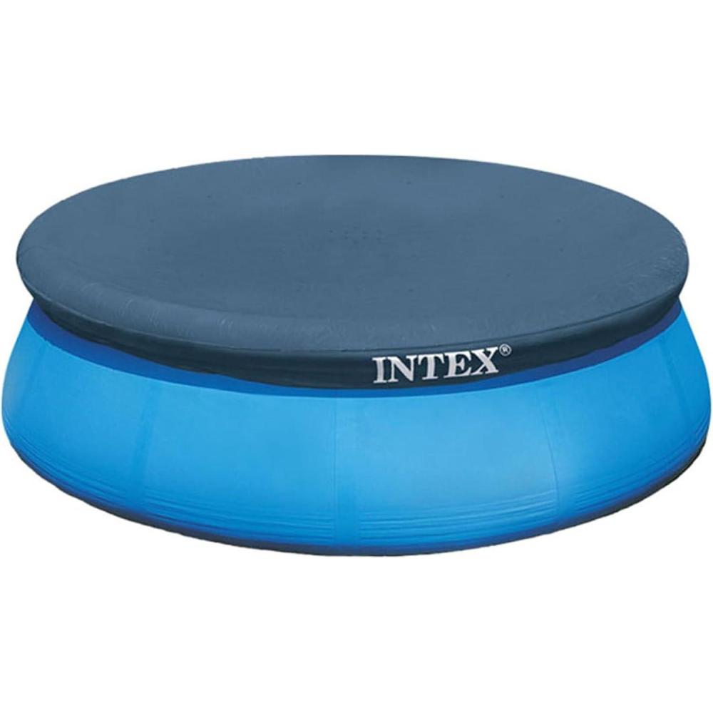 imageIntex 8 Above Ground Pool Vinyl Cover Tarp amp Type H Easy Set Filter 12 Pack