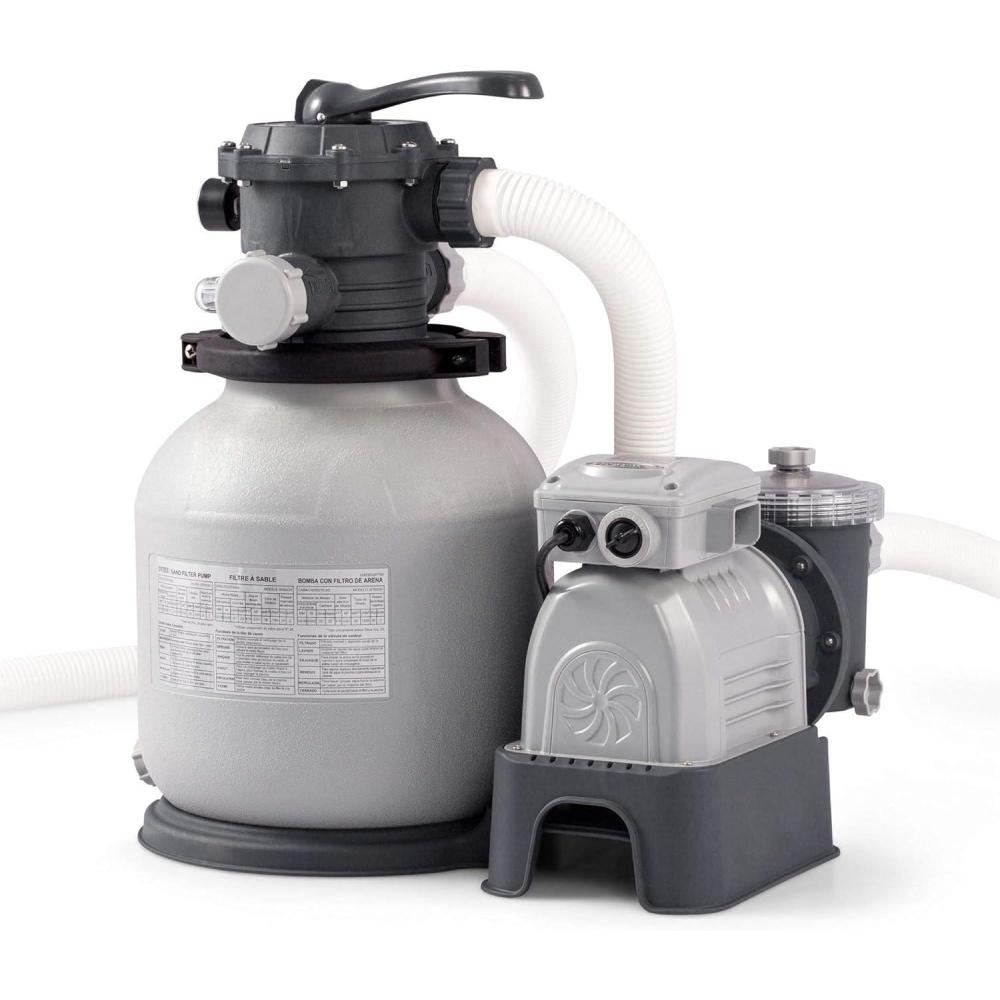 imageIntex Krystal Clear Sand Filter Pump for Above Ground Pools 2800 GPH Pump Flow Rate 110120V with GFCI12 in