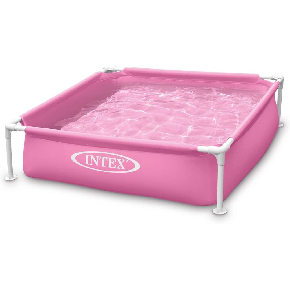 imageIntex Mini Frame Above Ground Swimming Pool Pink 48in X 48in X12in