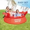 INTEX 26100EH Happy Crab Easy Set Inflatable Pool: 6ft x 20in – Puncture-Resistant Material – Quick Inflation – 232 Gallon Capacity – 16in Water Depth