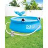 INTEX 26102EH Jolly Whale Easy Set Inflatable Swimming Pool: 6ft x 20in – Puncture-Resistant Material – Quick Inflation – 232 Gallon Capacity – 16in Water Depth