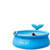 INTEX 26102EH Jolly Whale Easy Set Inflatable Swimming Pool: 6ft x 20in – Puncture-Resistant Material – Quick Inflation – 232 Gallon Capacity – 16in Water Depth