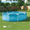 INTEX 28207EP 10Ft X 30In Beachside Metal Frame Above Ground Swimming Pool Set, Includes 330 GPH Cartridge Filter Pump, Puncture-Resistant Material, Rust Resistant, 1185 Gallon Capacity