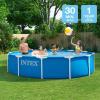 INTEX 28210EP 12Ft X 30In Metal Frame Above Ground Swimming Pool, Pool Only (Pump Not Included)