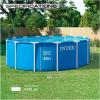 INTEX 28241EP 15Ft X 48In Metal Frame Above Ground Swimming Pool Set, Includes 1000 GPH Cartridge Filter Pump, Removable Ladder, Pool Cover, Ground Cloth