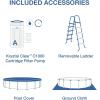 INTEX 28241EP 15Ft X 48In Metal Frame Above Ground Swimming Pool Set, Includes 1000 GPH Cartridge Filter Pump, Removable Ladder, Pool Cover, Ground Cloth
