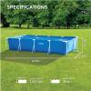 INTEX 28279EH Rectangular Frame Above Ground Swimming Pool Set: 14ft x 33in – Includes 530 GPH Cartridge Filter Pump – SuperTough Puncture Resistant – Rust Resistant – 1883 Gallon Capacity