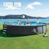 INTEX Ultra XTR Deluxe Round Above Ground Swimming Pool Set: 22ft x 48in – Includes Krystal Clear Cartridge Filter Pump – Easy to Assemble, 26327ST