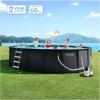 INTEX Ultra XTR Deluxe Round Above Ground Swimming Pool Set: 24ft x 52in – Includes Krystal Clear Cartridge Filter Pump – Easy to Assemble(Updated Packaging)