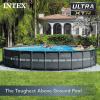 INTEX Ultra XTR Deluxe Round Above Ground Swimming Pool Set: 24ft x 52in – Includes Krystal Clear Cartridge Filter Pump – Easy to Assemble(with Sand Filter Pump)