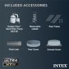 INTEX Ultra XTR Deluxe Round Above Ground Swimming Pool Set: 24ft x 52in – Includes Krystal Clear Cartridge Filter Pump – Easy to Assemble(with Sand Filter Pump)