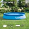 Intex 15′ x 33″ Easy Set Inflatable Ring Top Round Above Ground Swimming Pool with Cover and Krystal Clear Cartridge Filter Pump