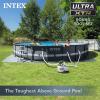 Intex 26325EH Ultra XTR 16ft x 48in Above Ground Swimming Pool Set with Sand Filter Pump and Deluxe Automatic Vacuum Cleaner
