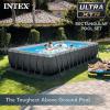 Intex 26367EH Ultra XTR 24ft x 12ft x 52in Above Ground Swimming Pool Set with Sand Filter Pump, Inflatable Lounge Pool Recliners (2-Pack) and Inflatable Beverage Cooler