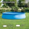 Intex Easy Set Round Above Ground Inflatable Swimming Pool with Filter Pump, Ladder, and Deluxe Maintenance Pool Cleaning Kit, Blue