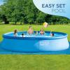Intex Easy Set Round Above Ground Inflatable Swimming Pool with Filter Pump, Ladder, and Deluxe Maintenance Pool Cleaning Kit, Blue