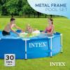 Intex Metal Frame 10ft x 30in Round Above Ground Outdoor Swimming Pool Set with 330 GPH Filter Pump, Cartridge, and Protective Round Pool Cover
