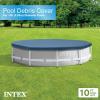 Intex Metal Frame 10ft x 30in Round Above Ground Outdoor Swimming Pool Set with 330 GPH Filter Pump, Cartridge, and Protective Round Pool Cover