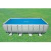 Intex Rectangular Solar Frame Set Swimming Pool Cover with Heat Retention, Easy Installation, and Own Carry Bag for Pools, Blue