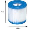 Intex Sturdy Outdoor Metal Frame Above Ground Pool Set with Drain Plug, Filter Pool Pump, and Type H Filter Cartridges (12 Pack)