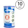 Intex Swimming Pool Easy Set Type B Replacement Filter Pump Cartridge (10 Pack)