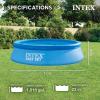 Intex Type H Easy Set Filter Cartridge Bundled with Pool Debris Vinyl Round Cover and Inflatable Above-Ground Kids Swimming Pool with Filter Pump