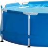 Metal Frame Above Ground Swimming Pool w/ 10 Foot Round Swimming Pool Cover