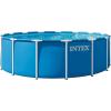 INTEX 28241EP 15Ft X 48In Metal Frame Above Ground Swimming Pool Set, Includes 1000 GPH Cartridge Filter Pump, Removable Ladder, Pool Cover, Ground Cloth
