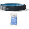INTEX Above Ground Swimming Pool Set, Ultra XTR 26′ x 52″ Round Frame Bundled with 2 Pack OptiFlow Premium Pure Silica Filter Pool Sand, 50 lb Bag(22′ x 48″)