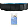 INTEX Above Ground Swimming Pool Set, Ultra XTR 26′ x 52″ Round Frame Bundled with 2 Pack OptiFlow Premium Pure Silica Filter Pool Sand, 50 lb Bag(24′ x 52″)