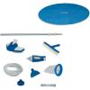 Intex 18 Ft Round Easy Set Solar Cover and Deluxe Pool Maintenance Kit w/Vacuum