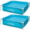 Intex 2 Pack 4ft x 12in Mini Frame Kiddie Beginner Swimming Pool, Ages 3 and Up, Blue