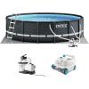 Intex 26325EH Ultra XTR 16ft x 48in Above Ground Swimming Pool Set with Sand Filter Pump and Deluxe Automatic Vacuum Cleaner