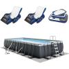 Intex 26367EH Ultra XTR 24ft x 12ft x 52in Above Ground Swimming Pool Set with Sand Filter Pump, Inflatable Lounge Pool Recliners (2-Pack) and Inflatable Beverage Cooler