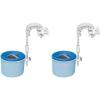 Intex Deluxe Wall Mounted Pool Surface Automatic Skimmer with Removable Strainer Basket for 800+ GPH Pumps, Above-Ground Pool Accessory, 2 Pack