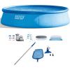 Round Above Ground Swimming Pool Set w/ Cleaning Maintenance Swimming Pool Kit